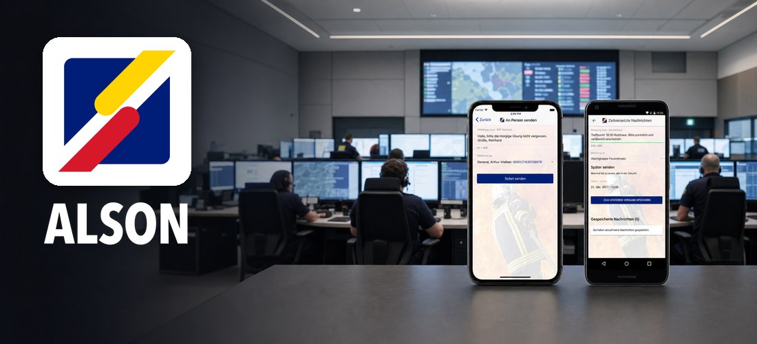 ALSON App für Alarmierung per SMS und WhatsApp auf iOS und Android