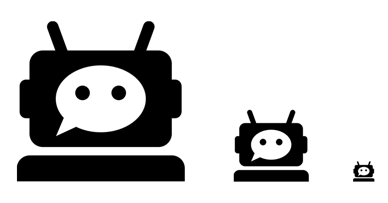Chatbot icon or bot icon for messengers
