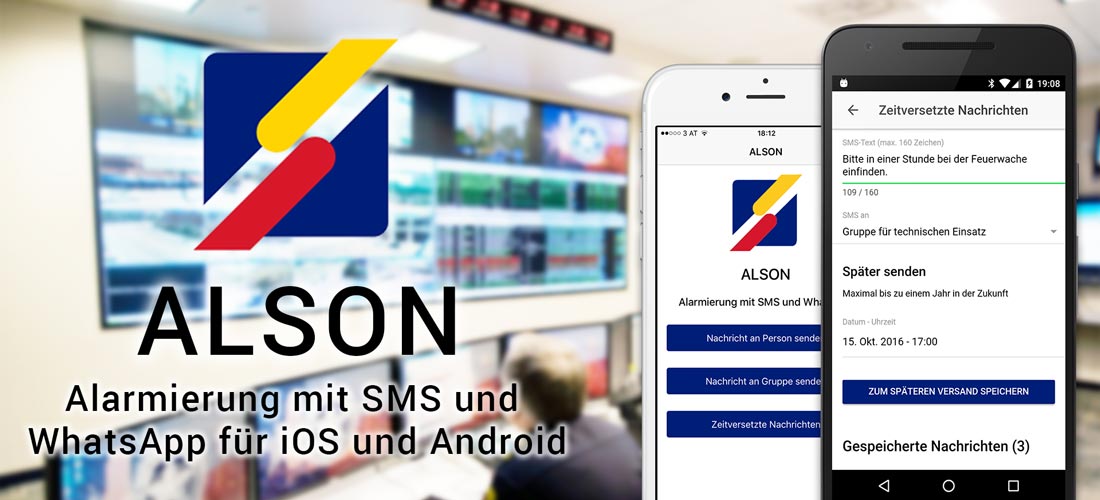 ALSON Alarmierung per SMS & WhatsApp